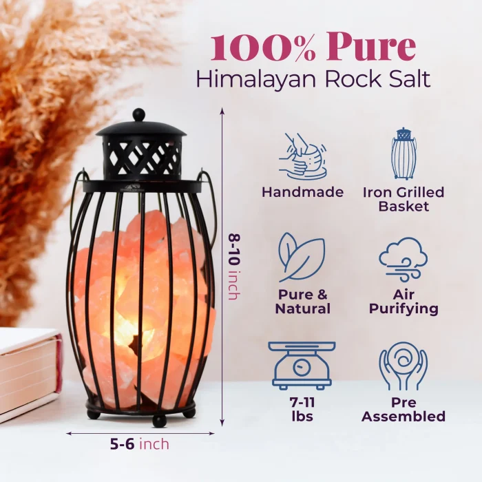 Iron Basket Lamp - Image 2