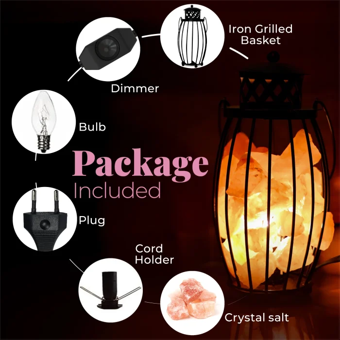 Iron Basket Lamp - Image 3